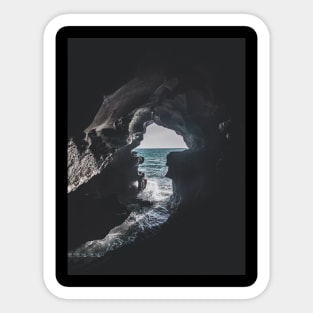 Cave on the beach Sticker